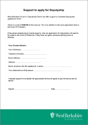 15_Deputyship - Support to complete forms