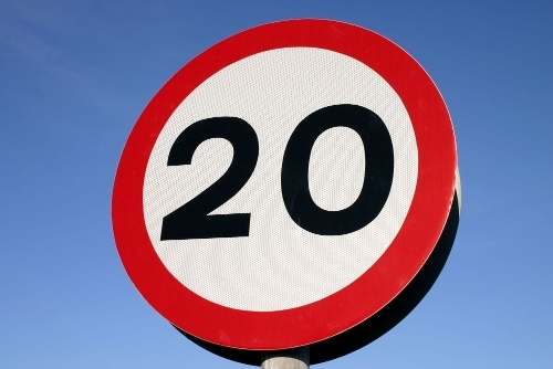 2023-20mph sign