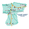 Map showing central Newbury DRT zone for Community Connect. 