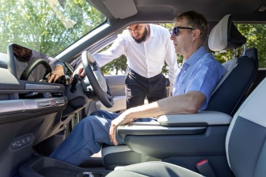 EV car test driving sessions.