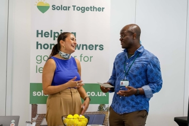 Solar Together representative with West Berkshire Council Service Lead for Climate Change Kofi Adu-Gyamfi
