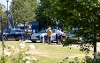 Outdoor EV vehicles exhibition area.