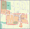 A map of the restricted area for the Thatcham Town Centre PSPO.