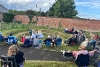 The bee keeping workshop outside at Shaw House community garden.
