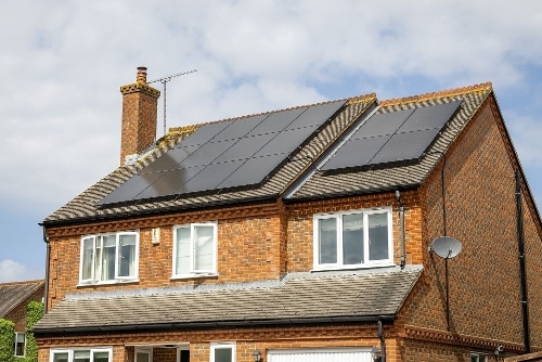 House with solar panels